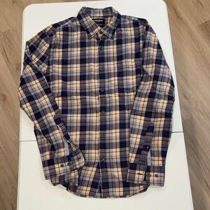 Bonobos Men's Plaid Shirt - Navy, Cream, and Red